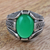 Onyx cocktail ring, 'Glowing Summer' - Sterling Silver and Green Onyx Cocktail Ring