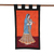 Batik cotton wall hanging, 'Princess of Jaipur' - Batik Cotton Wall Hanging with Woman and Bird (image 2a) thumbail