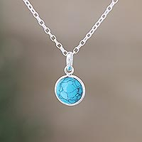 Handmade Indian Sterling Silver Pendant Necklace,'Sister in the Sky'