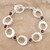 Garnet link bracelet, 'Every Other Heartbeat' - Indian Garnet and Sterling Silver Link Bracelet (image 2b) thumbail