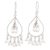 Cultured pearl dangle earrings, 'Empire of Light' - Hand Crafted Sterling Silver Dangle Earrings
