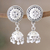 Sterling silver dangle earrings, 'Slipping Away' - Hand Made Sterling Silver Dangle Earrings