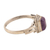 Amethyst single stone ring, 'Last Hour' - Amethyst and Sterling Silver Single Stone Ring (image 2c) thumbail