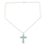Collar colgante de plata esterlina - Collar Colgante de Plata de Ley Unisex con Motivo de Cruz