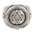 Men's sterling silver signet ring, 'Sacred Star' - Men's Hand Crafted Sterling Silver Signet Ring
