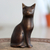 Estatuilla chapada en cobre - Estatuilla de gato de baño latónda en cobre hecha a mano