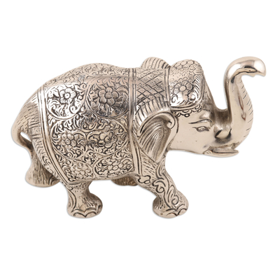 Aluminiumstatuette - Handgefertigte Elefantenstatuette aus Aluminium