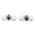 Onyx toe rings, 'Magic Crown' (pair) - Black Onyx and Sterling Silver Toe Rings (Pair) thumbail