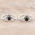 Onyx toe rings, 'Magic Crown' (pair) - Black Onyx and Sterling Silver Toe Rings (Pair) (image 2b) thumbail