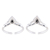 Onyx toe rings, 'Magic Crown' (pair) - Black Onyx and Sterling Silver Toe Rings (Pair) (image 2d) thumbail