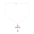 Garnet pendant necklace, 'High Faith' - Sterling Silver and Garnet Pendant Necklace with Cross Motif thumbail