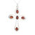 Garnet pendant necklace, 'High Faith' - Sterling Silver and Garnet Pendant Necklace with Cross Motif (image 2c) thumbail