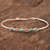Labradorite bangle bracelet, 'Star Map' - Indian Labradorite and Sterling Silver Bangle Bracelet (image 2) thumbail