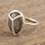 Labradorite single stone ring, 'Evening Peace' - Labradorite and Sterling Silver Single Stone Ring