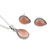 Rose quartz jewelry set, 'Pink Crush' - Indian Rose Quartz Earring and Necklace Set
