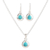 Sterling silver jewellery set, 'Sing-Along' - Sterling Silver Earrings and Pendant Necklace Set