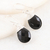 Onyx dangle earrings, 'Black Gleam' - Sterling Earrings with Onyx Gems