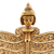 Aluminum incense holders, 'Golden Buddha' (pair) - Aluminum Leaf-Shaped Incense Holders (Pair)