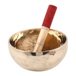 Brass meditation bowl, 'Serene Play' (7 inches) - Artisan Crafted Brass Singing Bowl (7 inch)