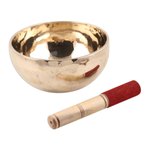 Brass meditation bowl, 'Serene Play' (7 inches) - Artisan Crafted Brass Singing Bowl (7 inch)