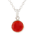 Carnelian pendant necklace, 'Swing Low in Orange' - Hand Made Carnelian and Sterling Silver Pendant Necklace thumbail