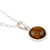 Tiger's eye pendant necklace, 'Swing Low in Brown' - Indian Tiger's Eye and Sterling Silver Pendant Necklace (image 2d) thumbail