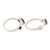 Multi-gemstone wrap rings, 'Magic Elixir' (pair) - Handmade Amethyst and Black Onyx Wrap Rings (Pair) (image 2c) thumbail
