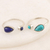 Lapis lazuli wrap rings, 'Back in Blue' (pair) - Sterling Silver and Gemstone Wrap Rings from India (Pair) (image 2b) thumbail