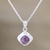 Amethyst pendant necklace, 'Berry Delight' - Handcrafted Amethyst and Sterling Silver Pendant Necklace (image 2) thumbail