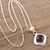 Amethyst pendant necklace, 'Berry Delight' - Handcrafted Amethyst and Sterling Silver Pendant Necklace (image 2b) thumbail