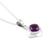 Amethyst pendant necklace, 'Berry Delight' - Handcrafted Amethyst and Sterling Silver Pendant Necklace (image 2c) thumbail