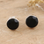 Onyx stud earrings, 'Pitch Dark' - Black Onyx and Sterling Silver Stud Earrings from India