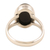Onyx single stone ring, 'Soft Blush in Black' - Black Onyx and Sterling Silver Single Stone Ring