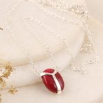 Ruby pendant necklace, 'Air Kiss in Pink' - Hand Crafted Ruby and Sterling Silver Pendant Necklace