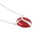 Ruby pendant necklace, 'Air Kiss in Pink' - Hand Crafted Ruby and Sterling Silver Pendant Necklace