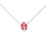 Ruby pendant necklace, 'Air Kiss in Pink' - Hand Crafted Ruby and Sterling Silver Pendant Necklace