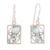 Larimar and blue topaz dangle earrings, 'Sweet Companions' - Hand Crafted Larimar and Blue Topaz Dangle Earrings