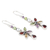 Multi-gemstone dangle earrings, 'Dazzling Flora' - Multi-Gemstone Sterling Silver Dangle Earrings from India