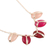 Ruby and rose quartz pendant necklace, 'Shades of Pink' - Indian Ruby and Rose Quartz Pendant Necklace