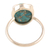 Sterling silver cocktail ring, 'Modern Scarab' - Composite Turquoise Cocktail Ring