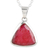 Ruby pendant necklace, 'Illuminated in Love' - Artisan Crafted Ruby and Sterling Silver Pendant Necklace (image 2c) thumbail