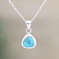 Sterling silver pendant necklace, 'Sky Realm' - Hand Made Indian Sterling Silver Pendant Necklace