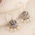 Cultured pearl dangle earrings, 'Safe Haven' - Cultured Pearl and Sterling Silver Dangle Earrings