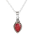 Ruby pendant necklace, 'Pink Rain' - Hand Made Ruby and Sterling Silver Pendant Necklace thumbail