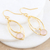 Gold-plated rose quartz dangle earrings, 'Private Eyes' - Hand Crafted Gold-Plated Rose Quartz Dangle Earrings (image 2b) thumbail