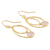 Gold-plated rose quartz dangle earrings, 'Private Eyes' - Hand Crafted Gold-Plated Rose Quartz Dangle Earrings (image 2c) thumbail