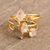 Gold-plated gemstone stacking rings, 'Sparkling Stars' (set of 4) - Indian Gold-Plated Gemstone Stacking Rings (Set of 4) (image 2) thumbail