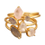 Gold-plated gemstone stacking rings, 'Sparkling Stars' (set of 4) - Indian Gold-Plated Gemstone Stacking Rings (Set of 4) thumbail