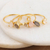Gold-plated gemstone stacking rings, 'Sparkling Stars' (set of 4) - Indian Gold-Plated Gemstone Stacking Rings (Set of 4) (image 2b) thumbail