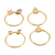Gold-plated gemstone stacking rings, 'Sparkling Stars' (set of 4) - Indian Gold-Plated Gemstone Stacking Rings (Set of 4) (image 2c) thumbail